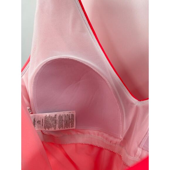 BODEN Cross Back Swimsuit Fizzy Fusion Color Block Pink Coral - Picture 5 of 8